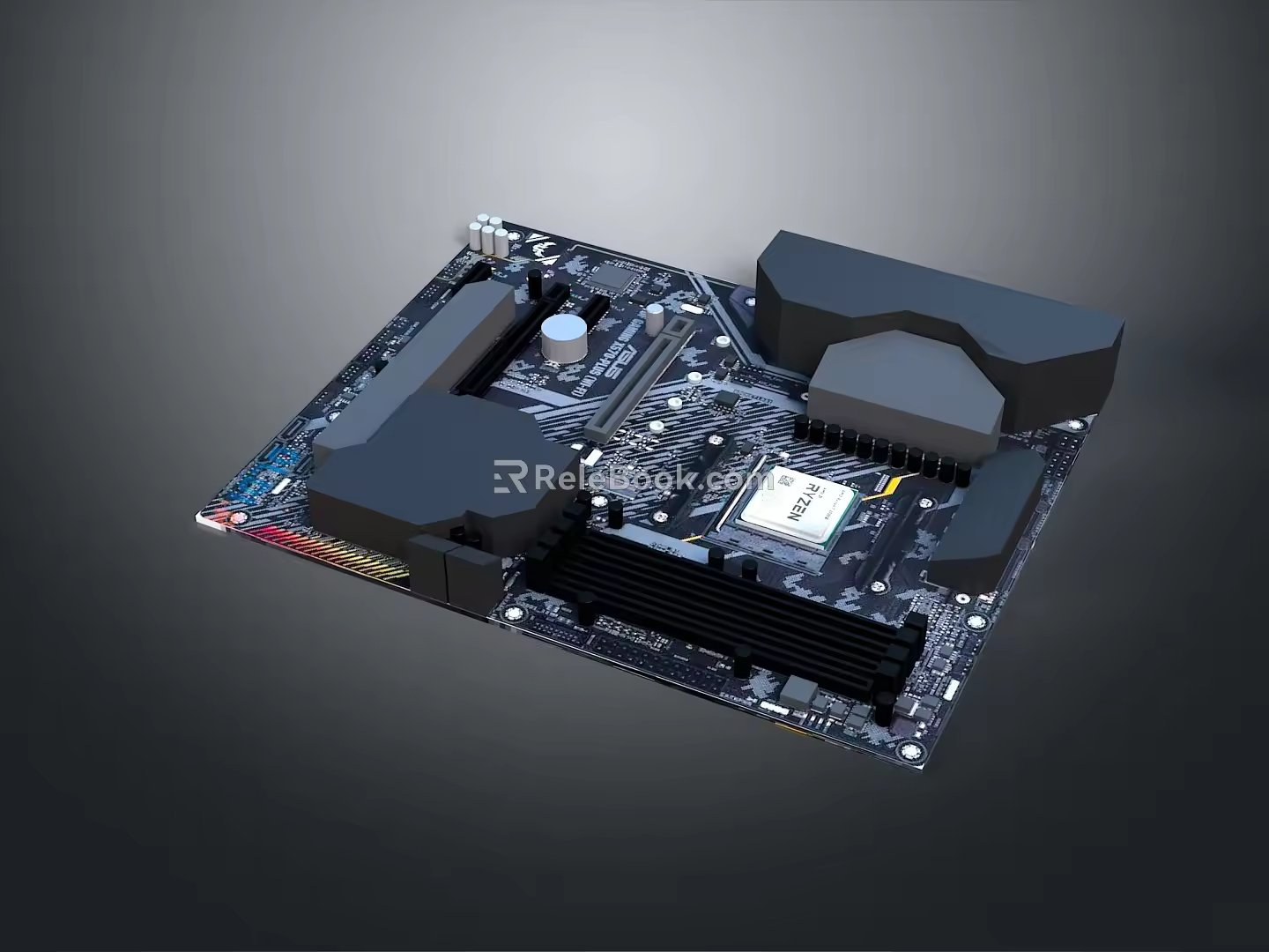 Computer Motherboard Computer Motherboard High-end Motherboard High-end Motherboard Gaming Motherboard Asus Motherboard 3d model