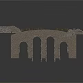 Ancient Stone Bridge Model With Multiple Arches And Decorative Railings