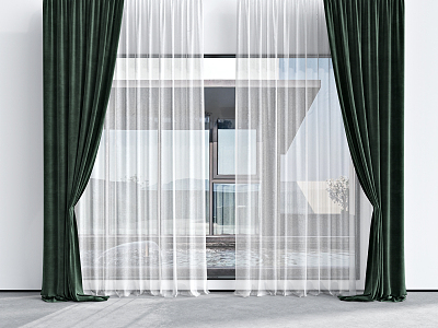 Modern Curtains 3d model