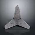 Heavy Duty Metal Triangular Pyramid With Textured Surface And Top Ring