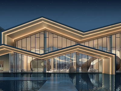 Modern Sales Office Building Sales Office 3d model