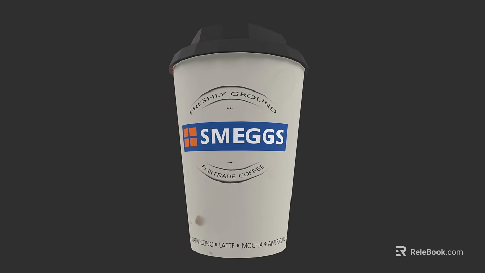 SMEGGS Premium Coffee Kitchenware Cup For Freshly Ground Espresso Latte Mocha Cappuccino 3d model 