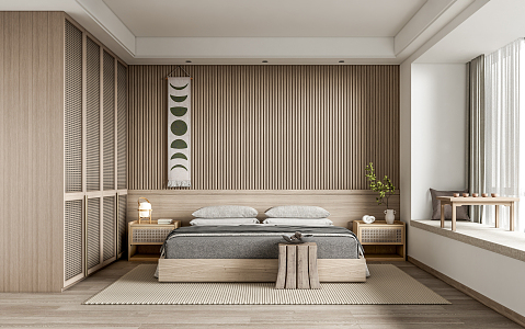 Japanese-style bedroom 3d model