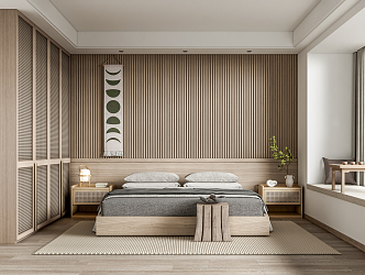 Japanese-style bedroom 3d model