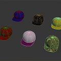 Assorted Color Baseball Caps Including Red Blue Black Yellow White and Camouflage