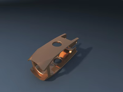 Smart Machine Brass Mechanical Component With Precision Holes And Structure Design 3d model