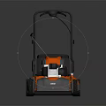 AL KO Push Type Lawn Mower With Orange Gray Design For Agricultural Use