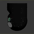 Projection Surveillance Device with Black Housing Circular Lens and Green Indicator Lights