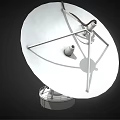 Household Satellite Dish Antenna As Daily Electrical Appliance With Metal Stand