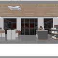 China Mobile 5G Store Interior With Smart Devices Display For Smart Home 3d model