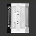 White Household Storage Container With Handle And Vent Holes Design