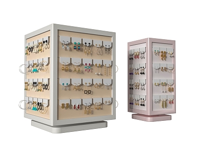 Modern earrings display model