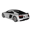 Silver Audi R8 Two Door Sports Car With Sleek Exterior And Alloy Wheels