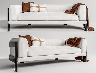 Modern double sofa 3d model