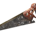 Vintage Hand Saw With Wooden Handle And Metal Blade For DIY Woodworking And Construction Projects