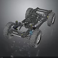 Off Road Vehicle Chassis With Large Tires Suspension System And Frame Structure