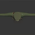 Green Military Uniform With Hat Shoulder Insignia Belt And Formal Tie Attire
