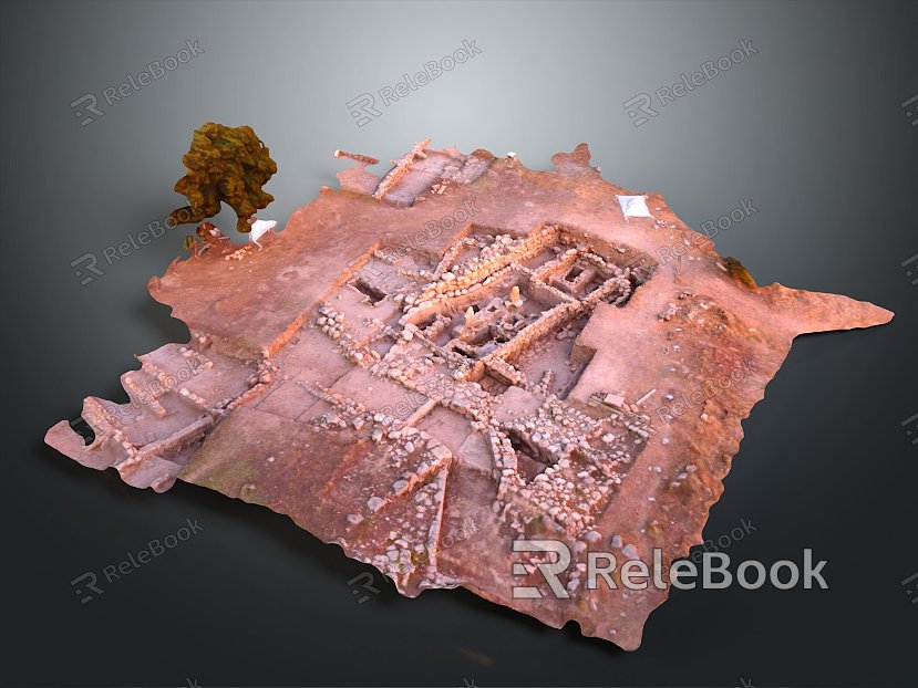 Monuments Sites Sites Sites Ruins Castle Fortress Ancient Castle Ancient Ruins Realistic model