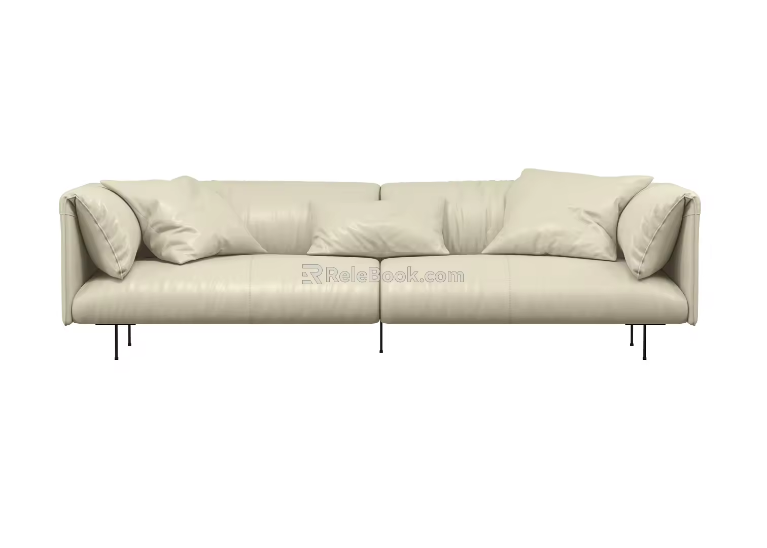 Modern double sofa multiplayer sofa 3d model