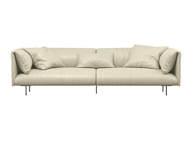 Modern double sofa multiplayer sofa model