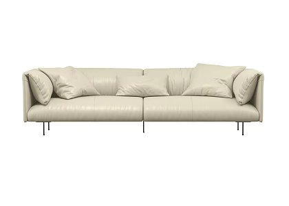 Modern double sofa multiplayer sofa 3d model