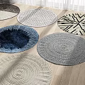 Round Rugs With Various Patterns And Textures On Wooden Floors For Home Decor
