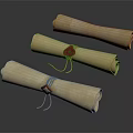 Modern Scroll Magic Scroll Cartoon Scroll 3d model