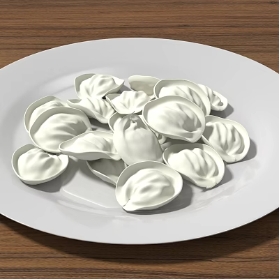 Wonton Dumpling Plate 3d model