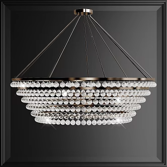 Modern crystal chandelier 3d model