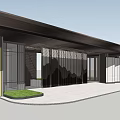 Demonstration area gate entrance gate 3d model