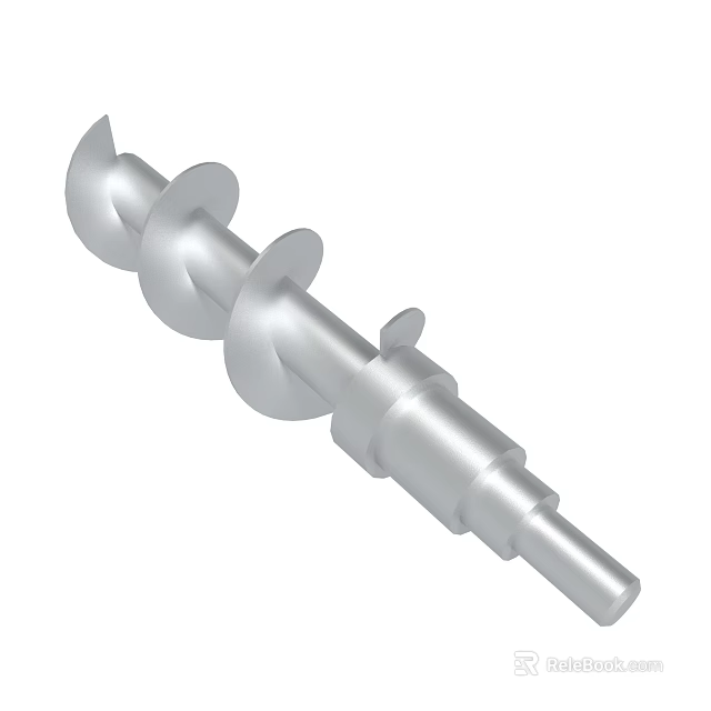 Stainless Steel Precision Spiral Screw Shaft Component For Industrial Engineering 3d model 