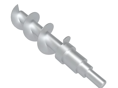 Stainless Steel Precision Spiral Screw Shaft Component For Industrial Engineering 3d model