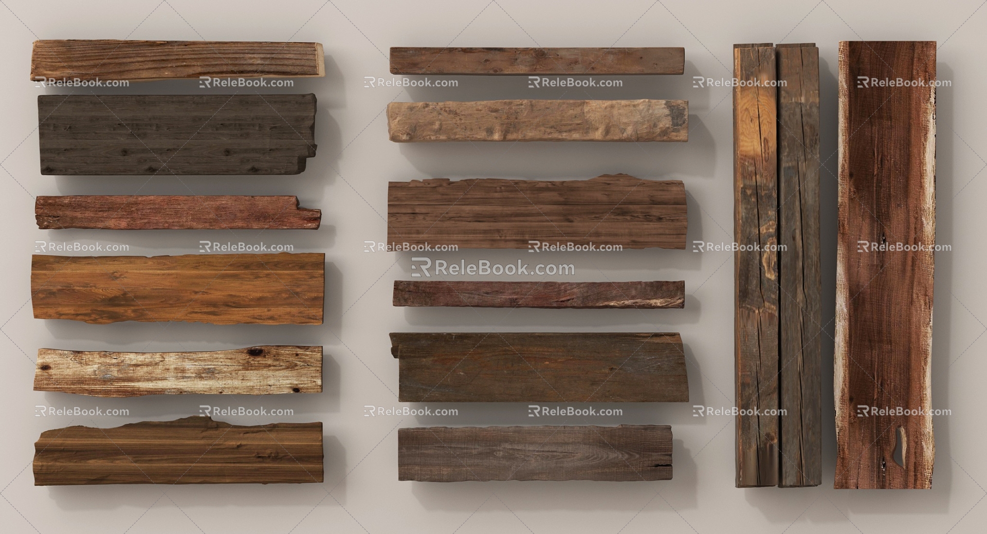 Wood, old wood, old wood, old wood, old wood, old stool surface 3d model