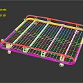 White Metal Mesh Roof Rack Carrier for Vehicle Cargo Storage and Transport