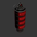 Tactical Military Grenade With Red Glowing Strips Cylindrical Metal Body And Pull Ring