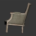 Classic Style Sectional Sofa with Wooden Frame Blue Green Patterned Fabric and Nailhead Trim