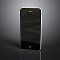Modern Smartphone With Black Screen And White Frame On Reflective Surface