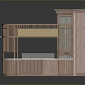 Modern Wooden Multi tiered Display Cabinet For Lifestyle Products With Glass Shelves