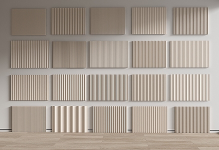 Modern wall panel wood veneer wall panel wall panel wall panel wall panel wood board 3d model