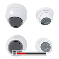 White Dome Surveillance Cameras With Multiple Angles For Security Monitoring