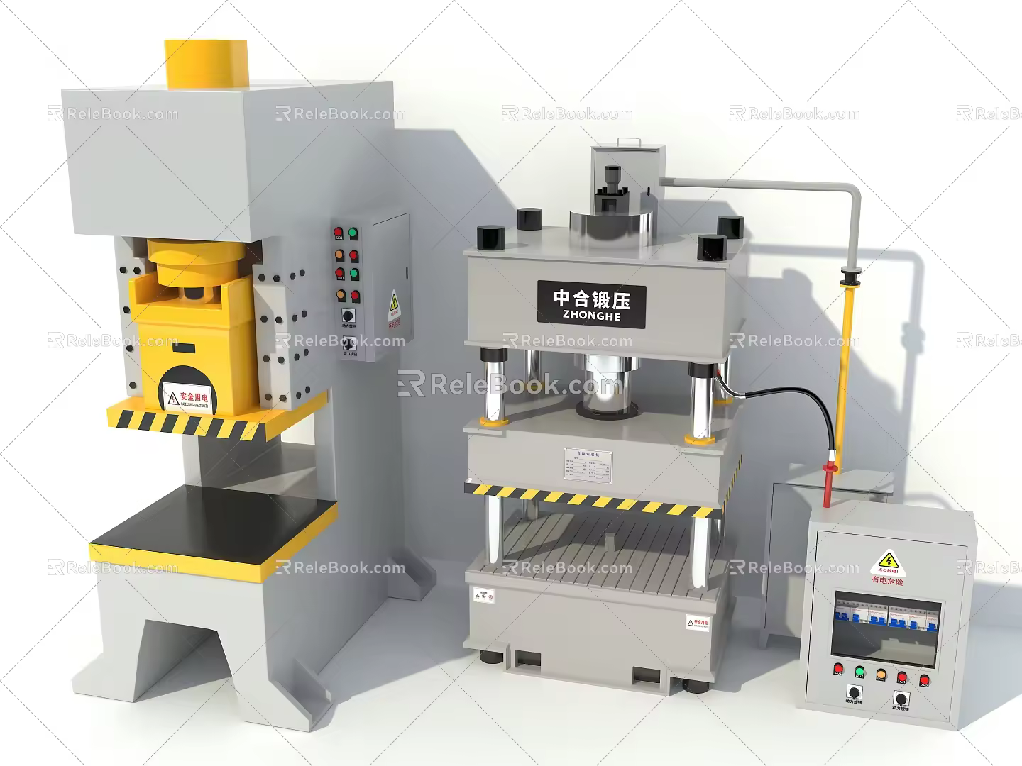 punching machine forging machine cnc machine tool industrial equipment 3d model