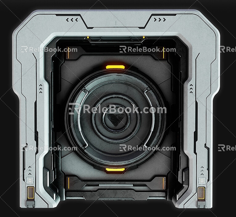 Science Fiction Door Mechanical Door Hatch Door Technology Door 3d model