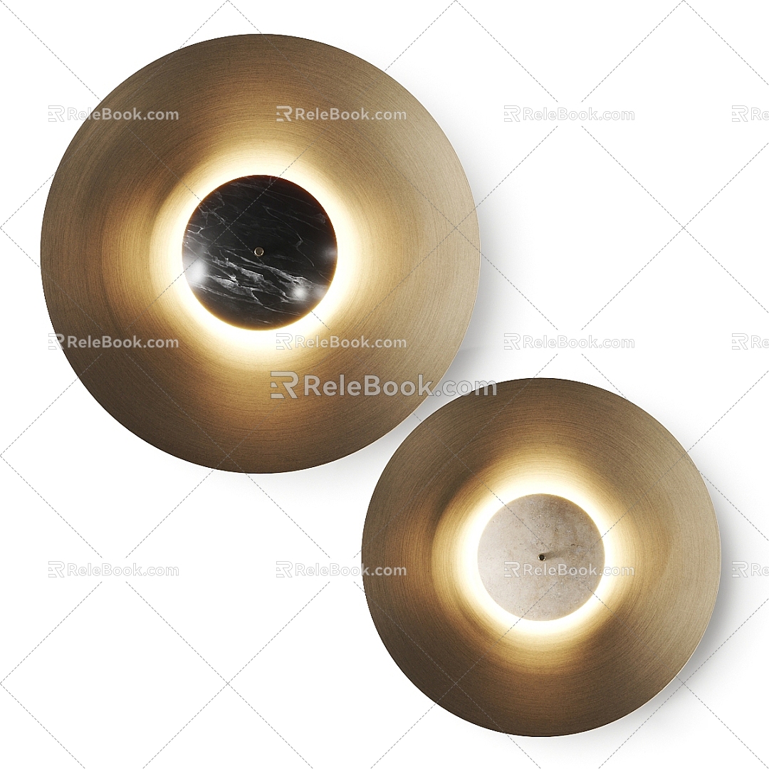 Wall lamp disc wall lamp 3d model