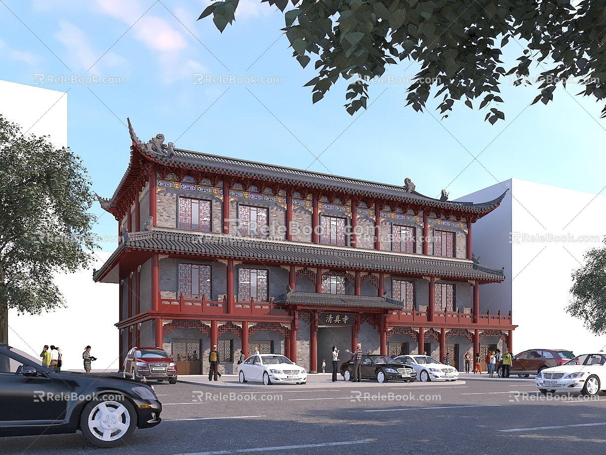 Chinese Temple Mosque 3d model