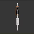 Professional Coil Tattoo Machine With Orange Frame And Transparent Needle Tube