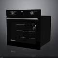 DeLonghi Black Electric Oven With Knob Controls For Modern Kitchen Use