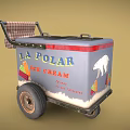 Functional LA POLAR Ice Cream Cart With Checkered Handle Polar Bear Design Made With Love