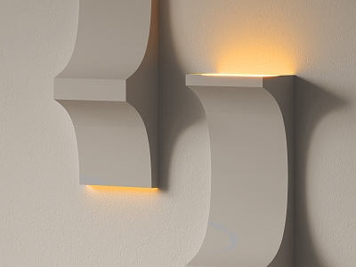 Modern plaster lamp wall lamp 3d model