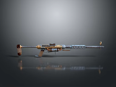 rifle semi-automatic rifle combat rifle battle rifle carbine war rifle attack rifle 3d model
