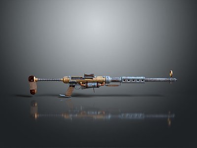 rifle semi-automatic rifle combat rifle battle rifle carbine war rifle attack rifle 3d model